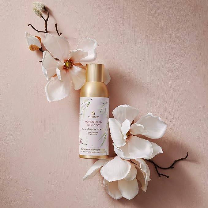 Thymes Home Fragrance Mist – Room Air Fresheners for Home Long Lasting – Air Freshener Spray – Premium Home Fragrance – Airy Notes of Willow Magnolia Mandarin &amp Jasmine (Magnolia Willow 3 oz)