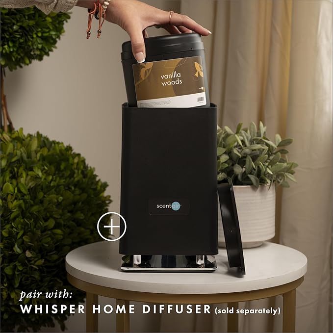 ScentAir Whisper Home Monthly Plug-in Refill Fragrance Cartridge for Home and Office Vanilla Woods