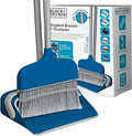 BLACK+DECKER Butler Broom &amp Dustpan Set - Stand-Up Design - Lightweight Space-Saving Combo for Kitchen Living Room Bathroom Lobby Floors - Home Cleaning Essential Ocean Blue