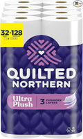 Quilted Northern Ultra Plush Toilet Paper 32 Mega Rolls = 128 Regular Rolls 3X Thicker* 3 Ply Soft Toilet Tissue