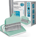 BLACK+DECKER Butler Broom &amp Dustpan Set - Short Handle Stand-Up Design - Lightweight Space-Saving Combo for Kitchen Living Room Bathroom Lobby Floors - Home Cleaning Essential Teal/Grey