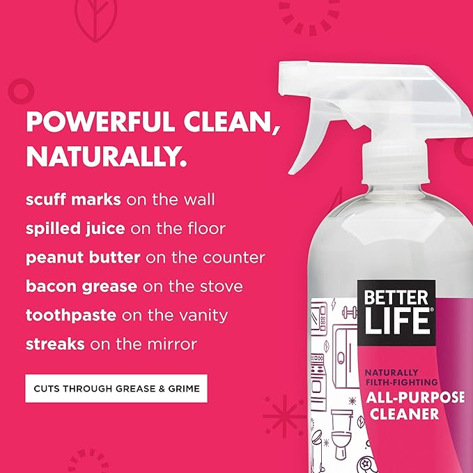 Better Life 32 Oz All Purpose Cleaner 2 Scents- Unscented + Currant &amp Citrus