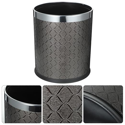 Cabilock Large Trash Can Plastic Waste Paper Bin Kitchen Waste Basket Slim Wastebasket