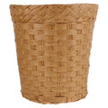 IMIKEYA Wicker Waste Paper Basket Small Woven Basket Desktop Trash Can Wastebasket Decorative Waste Bin Round Garbage Can Rubbish Basket for Bedroom Bathroom Office Home