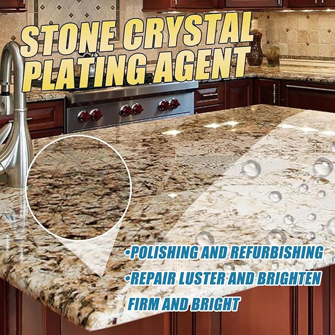 Mdcozyfun Stone Stain RemoverGranite Countertop CleanerStone Crystal Plating Agent All Purpose Stone Cleaner and Polis for Marble Granite Quartz and More /838