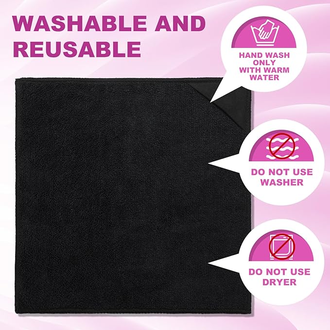 Tudomro 30 Pcs Magnetic Microfiber Cleaning Cloth Dry Erasers Bulk for Most Whiteboards Dry Erase Cloth Cleaner Reusable Home Office 10'' x 10''(Black Blue)