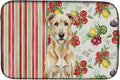 Caroline's Treasures Wheaten Irish Wolfhound Vegetables Dish Drying Mat Absorbent Dish Drying Mat Pad for Kitchen Counter Dish Drainer Mat for Countertop 14 x 21 Multicolor