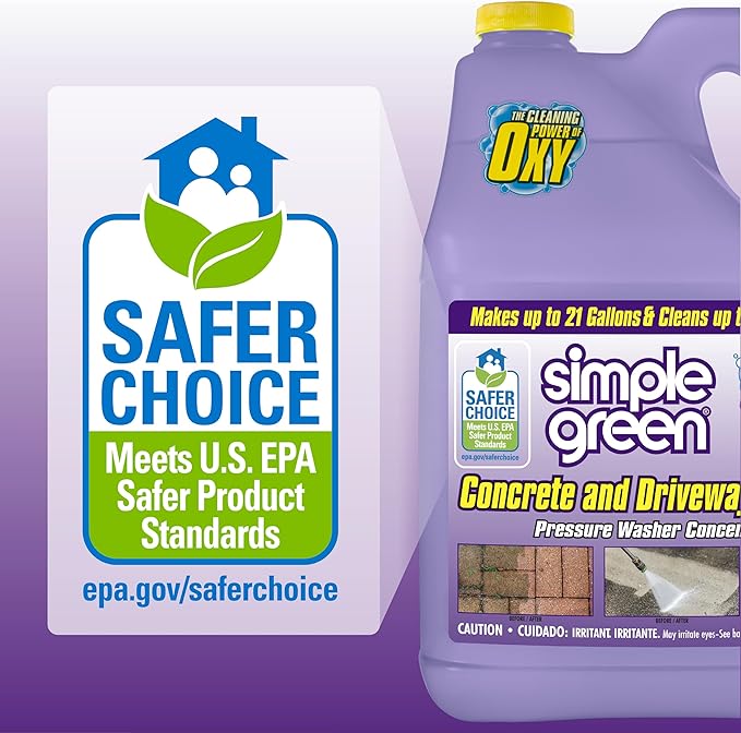 Simple Green Oxy Solve Concrete and Driveway Pressure Washer Cleaner Purple Unscented 128 Fl.Oz