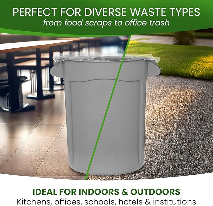 Betta 30-33 Gallon Clear Trash Bags 100 Count Box (33x39-inch) Commercial Heavy-Duty Garbage Can Liners for 20-32 Gallon Round Cans 23-29 Gallon Slim and Square Cans