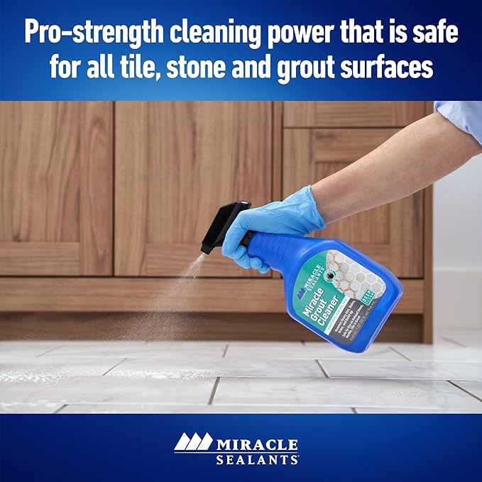 Miracle Sealants Heavy Duty Miracle Grout Cleaner Spray for Natural Stone Marble Tile &amp Grout Quart 6 Pack