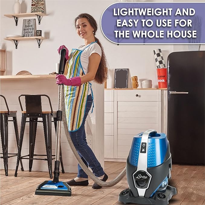 Sirena Bagless Vacuum Cleaner Premium Pack - Water Filtration Vacuum - Bonus 2 Twister Air Purifier HEPA Filter and Turbo Brush - Wet Dry Vacuum - Hardwood Floor Sweeper and Pet Hair Cleaner