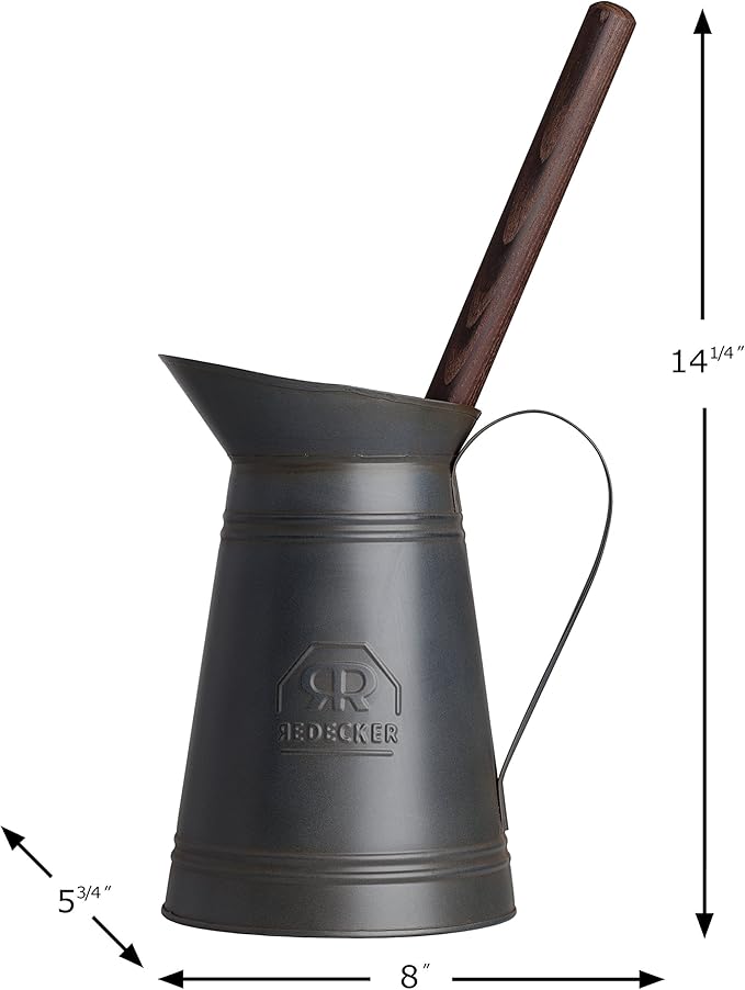 REDECKER Nylon Toilet Brush with Dark Coated Metal Holder Oiled Thermowood Handle Replaceable Head Vintage Design Made in Germany