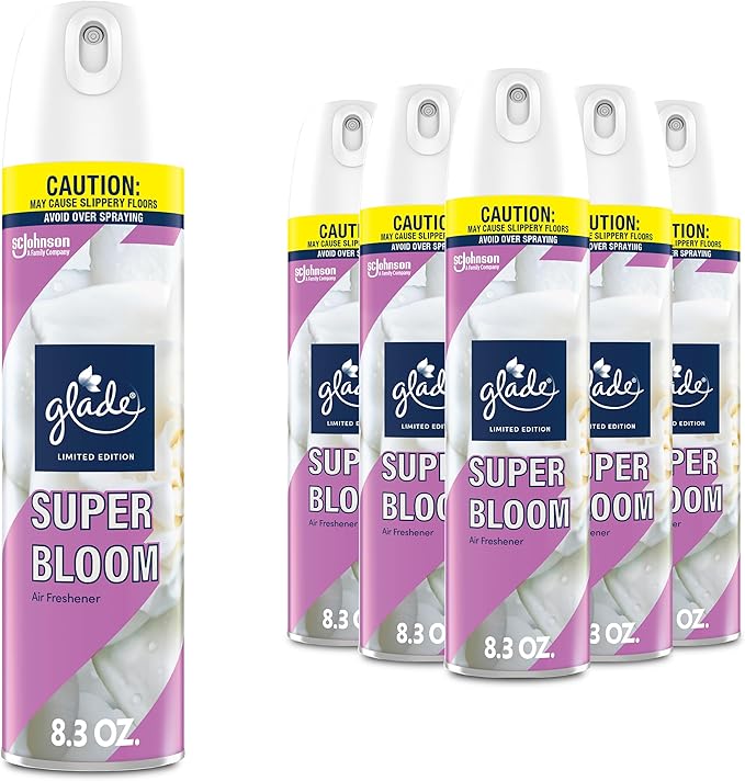 Glade Air Freshener Room Spray Super Bloom 8.3 oz 6 Count