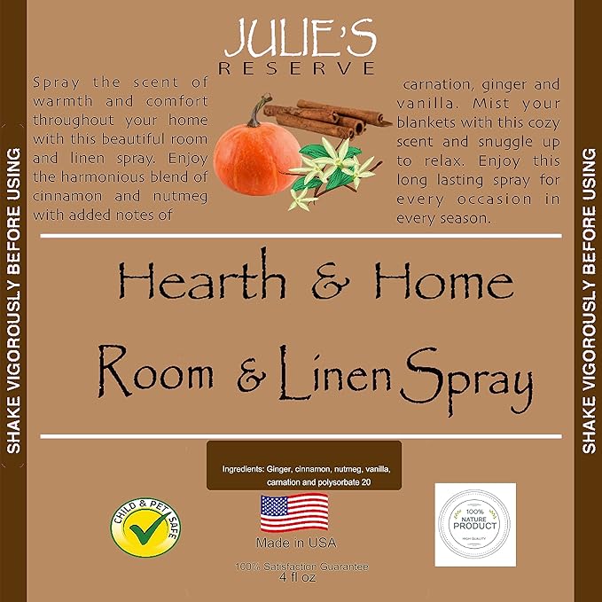 2 Pack Hearth &amp Home Room and Linen Spray Autumn Pumpkin Spice Latte 4 Fl Oz