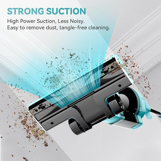 Vazone R6X Corded Stick Vacuum Cleaners for Home 20Kpa Powerful Suction Stick Vacuum with 16Ft Cord 2 in 1 Lightweight Vacuum Cleaner for Hardwood Floor Pet Hair (Green)