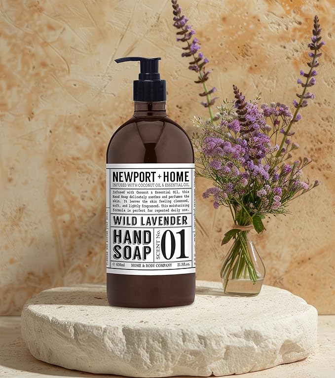 Newport Home Hand Soap Wild Lavender and Rosemary Mint 21.5 fl oz Set of 4 Home and Body Co