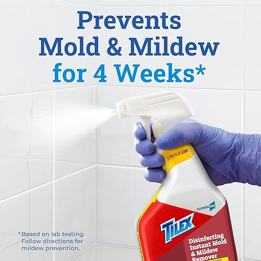 CloroxPro Tilex Disinfecting Instant Mold and Mildew Remover Refill 128 Ounces Each (Pack of 4) (35605) Package May Vary