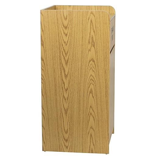 EMMA + OLIVER Wood Tray Top Receptacle in Oak
