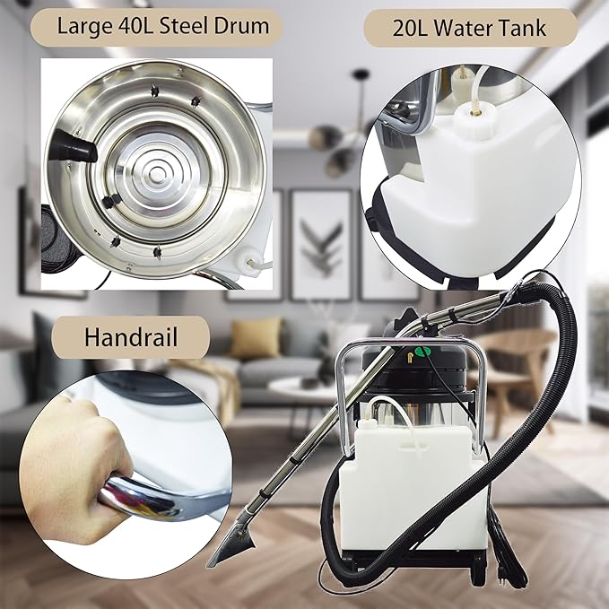 110V Carpet Extractor Machine 3 in 1 Wet Dry Vacuum Cleaner 40L Portable Carpet Cleaning Machine for Home Commercial Use Carpet Cleaner 1000W
