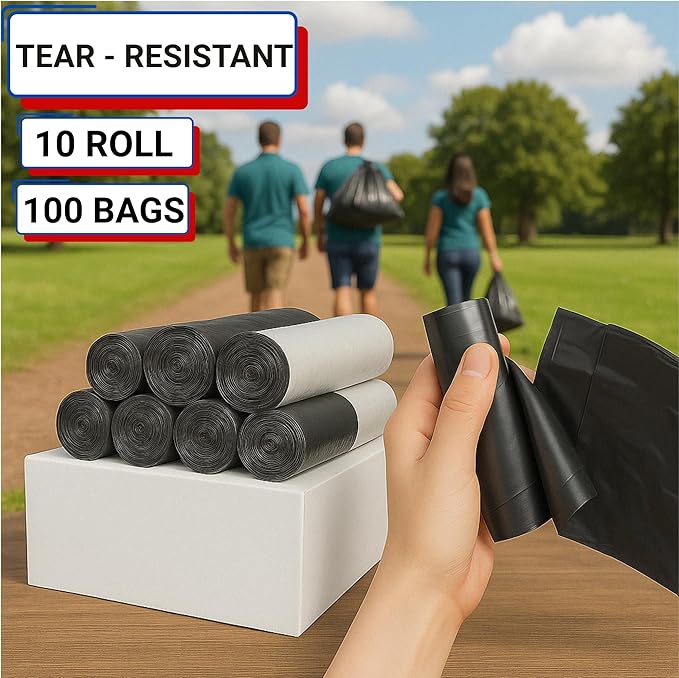 40-45 Gallon Trash Bags Heavy Duty 100 Count Bulk (40'' x 46'') | Black Large Trash Bags 40+ 45 Gallon | Multipurpose for Office Outdoor Recycling Industrial and Commercial