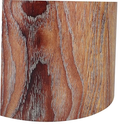 Wood Pattern Trash Can Vintage Style Wastebasket Without Lid for Kitchen Bathroom Home Office