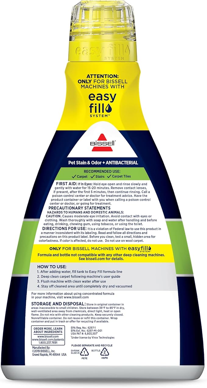 Bissell Pet Stain &amp Odor plus Antibacterial 2 in 1 Carpet Formula(Pack of 2)