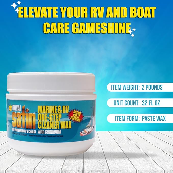 Garry's Royal Satin Marine &amp RV ONE STEP Cleaner Wax (1 Quart)
