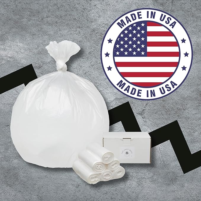 33 Gallon Garbage Trash Bag 33X40 Clear 150 Count Can Liner Bulk 30 Gallon 31 Gallon 32 Gallon 34 Gallon 35 Gallon Made in USA