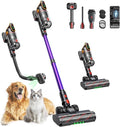 Cordless Vacuum Cleaner 55KPa 650W 70Mins Stick Vacuum Cleaners for Home with Pet Brush 3.3Ft Hose Wall Mount Charging Auto Mode Touchscreen Self-Standing Vacuum for Pet Hair/Carpet/Car Ultra10