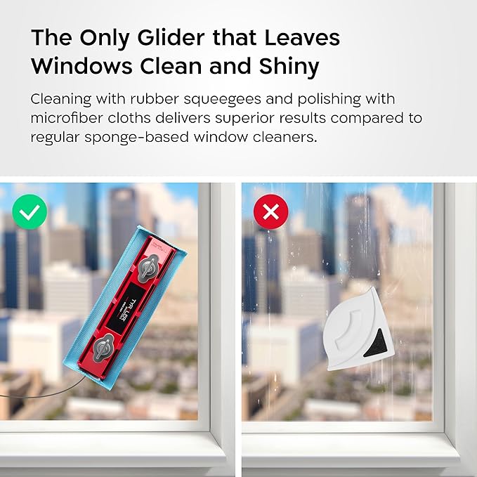 Tyroler Outside Magnetic Window Cleaner Tool | The Glider S-1 AFC Double-Sided Window Cleaner Tool Fits Windows 0.1-0.4 Thick | Magnet Window Cleaner | Magnetic Glass Cleaner | Limpiador magnetico