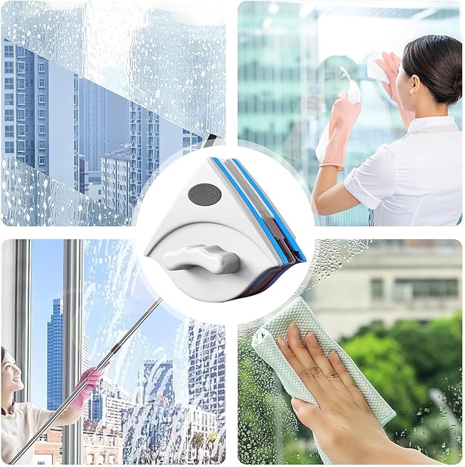 Magnetic Window Cleaning Brush - Double-Sided Window Glass Magnetic Wipers | Home Cleaner Tool for Hotel Apartment