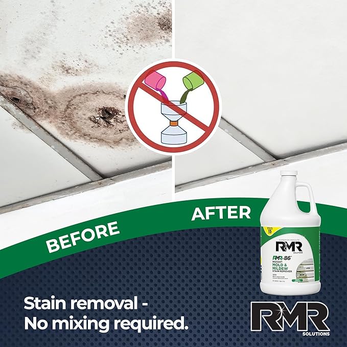 RMR-86 Instant Mold and Mildew Stain Remover Spray - Scrub Free Formula 1 Gallon