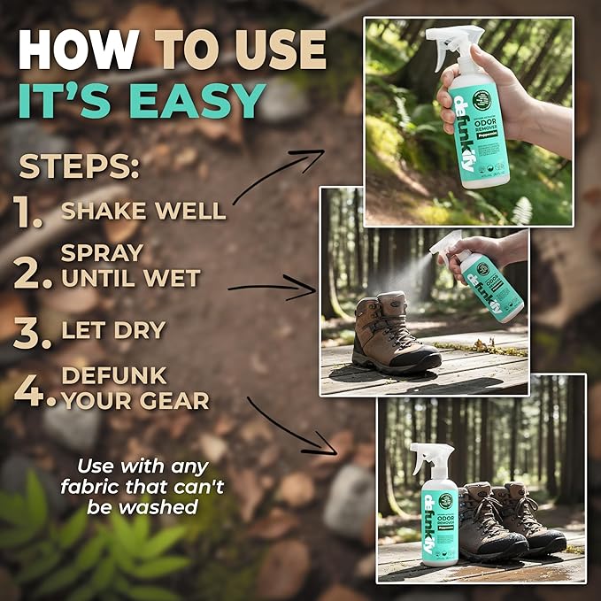 Fabric Freshener Spray 32oz. 'Peppermint' Odor Remover Spray. Shoe Deodorizer Carpet Deodorizer Odor Eliminator for Strong Odors Cleaning Supplies. ProvenSafe™ Fabric Freshener for Sensitive Gear