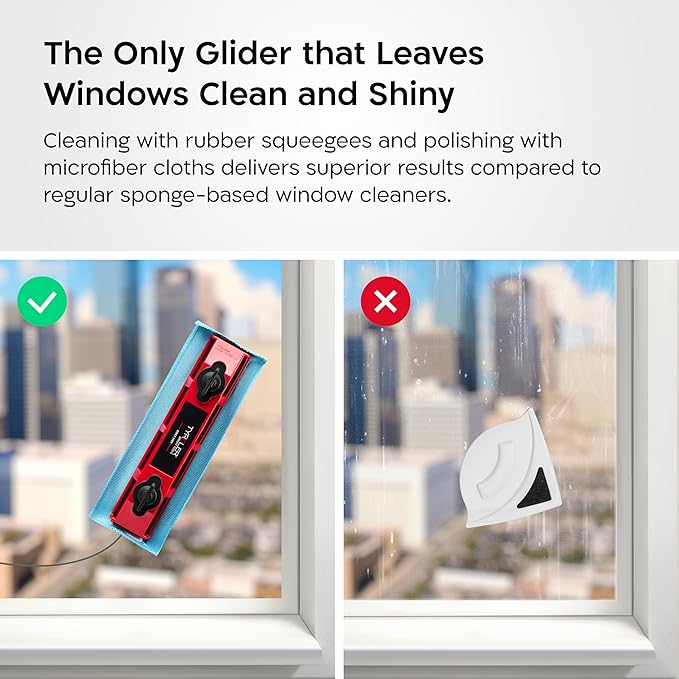 Tyroler Outside Magnetic Window Cleaner Tool | The Glider D-2 AFC Double-Sided Window Cleaners Tool Fits Windows 0.1-0.7 Thick | Magnet Window Cleaner | Magnetic Glass Cleaner | Limpiador magnetico
