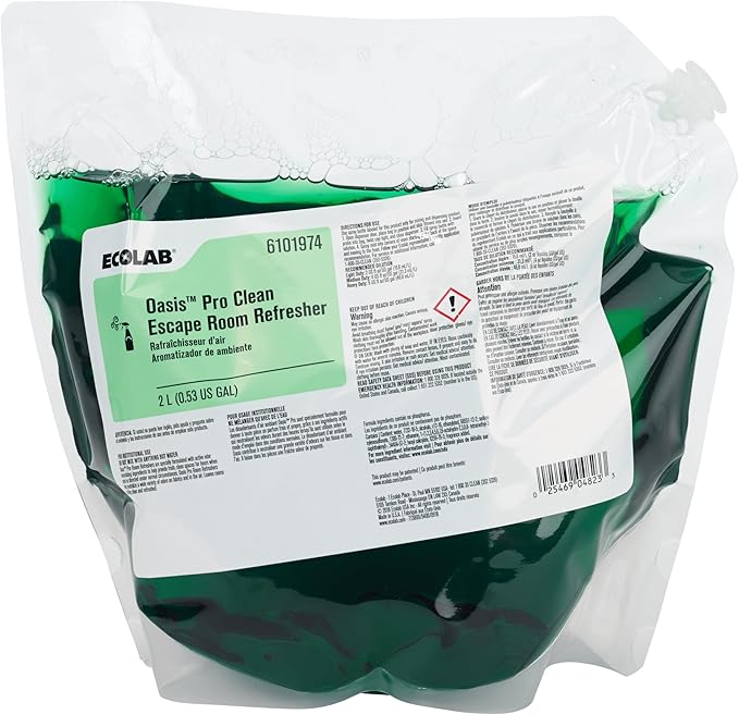 ECOLAB 6100831 Oasis Pro CLEAN ESCAPE Room Refresher - One (1) Two Liter Bag/Bladder per ORDER