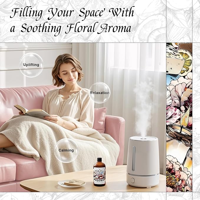 HIQILI Peony Fragrance Oil for Home Diffuser Idea for Making Candle Women's Perfume Car Air Freshener Skin &amp Body Care - 5.07 Fl Oz