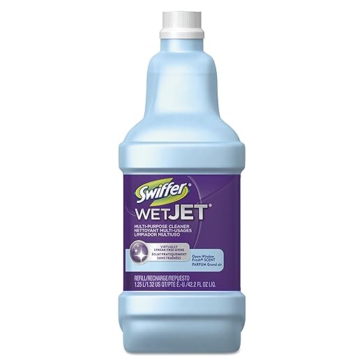 Swiffer 23679CT WetJet System Cleaning-Solution Refill 1.25 Liter Open Window Fresh (Case of 6)