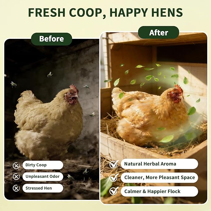 Chicken Nesting Herbs 64 oz – 11 Natural Dried Herb Blend with Marigold for Chicken Coop &amp Roost Refresh Nesting Box &amp Dust Bath Supports Natural Nesting Behavior