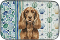Caroline's Treasures Liver English Cocker Spaniel Coastal Sea Glass Dish Drying Mat Absorbent Dish Drying Mat Pad for Kitchen Counter Dish Drainer Mat for Countertop 14 x 21 Multicolor
