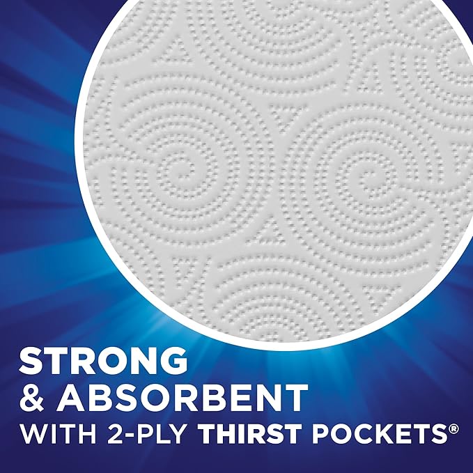 Sparkle Pick-A-Size Paper Towels 2 Rolls = 4 Regular Rolls (Pack of 24 Rolls) Everyday Value Paper Towel With Full And Half Sheets