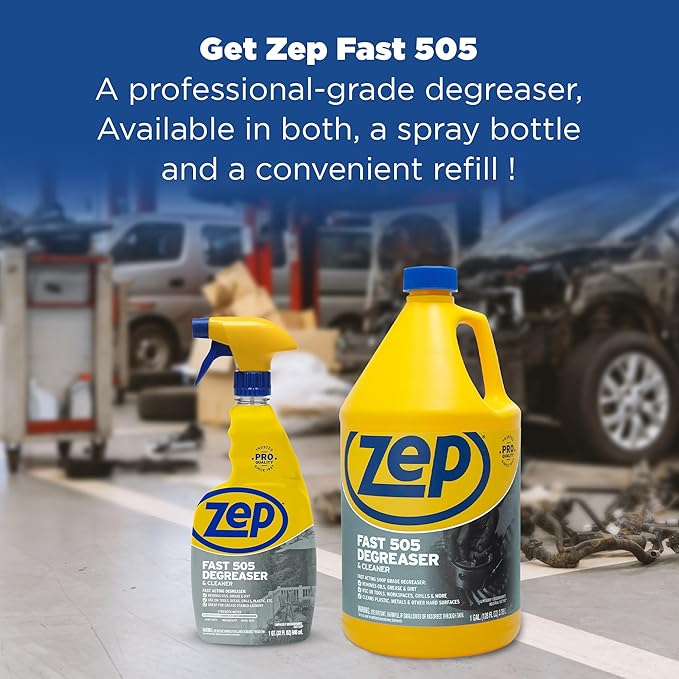 Zep Fast 505 Cleaner and Degreaser - 32 oz (Case of 4) - ZU50532 - Great for Grills Plastics Metal and More
