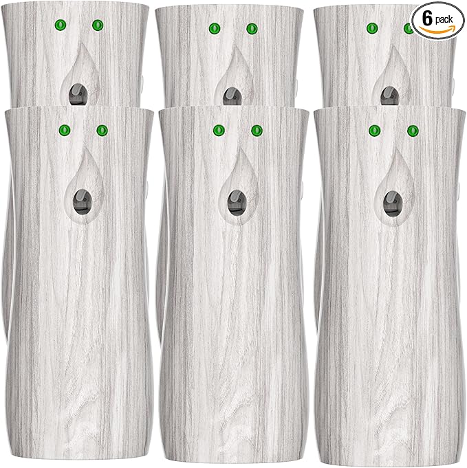 Automatic Air Freshener Spray Dispenser 6-Pack Wall Mounted or FreestandingMultiple Time SettingsCommercial and Home Use in Bathrooms Offices Living Rooms and Commercial Places (BHW 1121)
