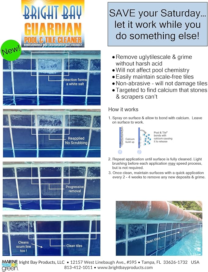 Calcium Build Up &amp Scum Line Remover Guardian Pool &amp Tile Cleaner 2 gal. - Targets Calcium Saves Elbow Grease