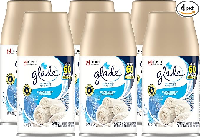 Glade Automatic Spray Refill - Clean Linen 6.2 oz. (Pack of 6)