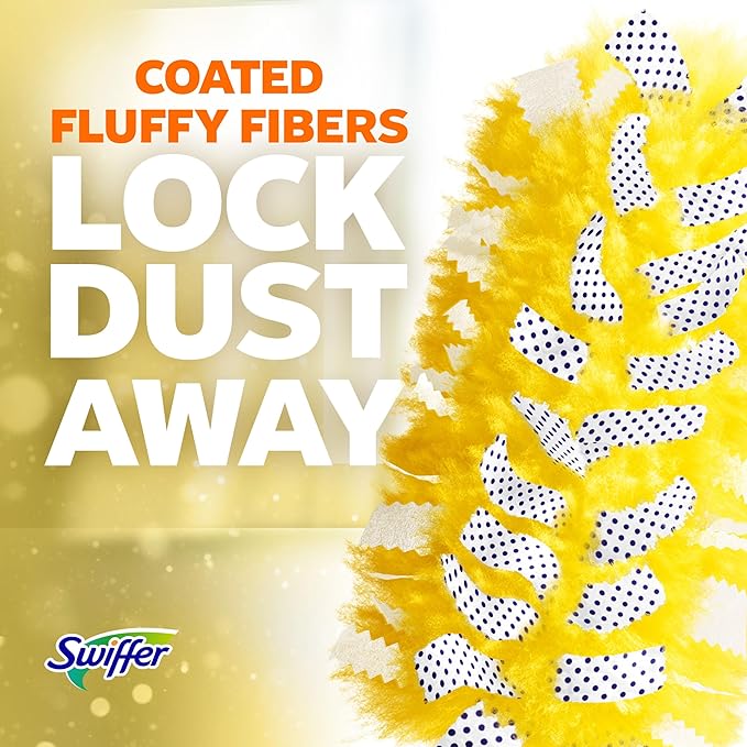 Swiffer Dusters Heavy Duty Multi-Surface Duster Refills for Cleaning Lavender 24 Count (4 Packs of 6)
