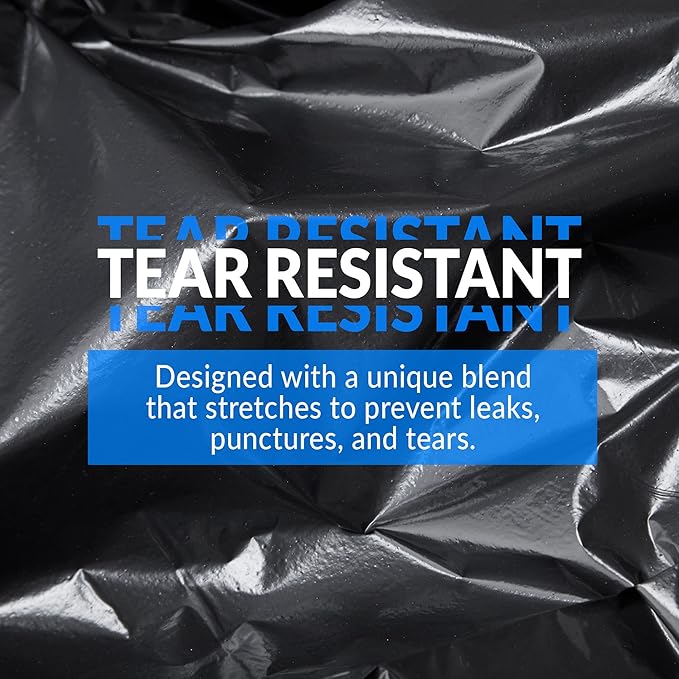 Reli. 16-25 Gallon Trash Bags | 500 Bags | Black | Home Kitchen | Strong | Garbage