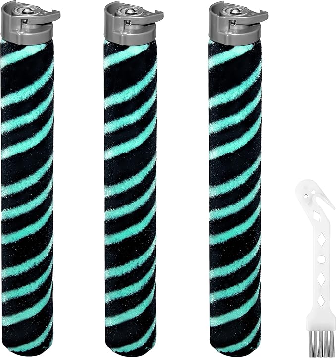 HZ4002 HZ4000 Soft Brush Roller Replacement Parts Compatible with Shark POWERDETECT Ultra-Light Corded Stick Vacuum with DuoClean Detect 3 Brushrolls 1 Cleaning Brush 566CU4000