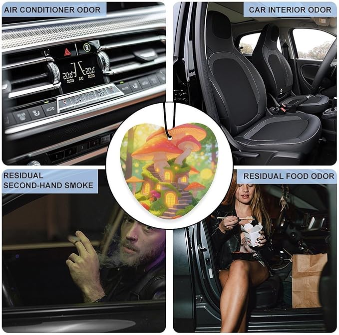 5PCS Car Air Freshener Hanging Personalized Double Sided Sunny Forest Car Fresheners Long Lasting New Cars Scents Cute Automotive Freshies for Closets Drawers (tea)