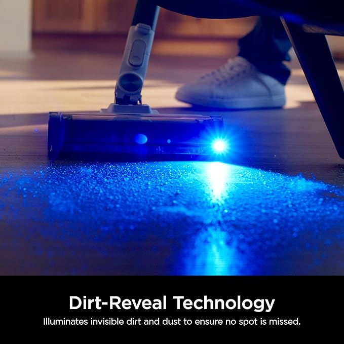 Shark PowerPro Flex Reveal Plus Cordless Vacuum FloorDetect &amp Dirt-Reveal Technology HEPA Filter for Carpets &amp Hard Floors Up to 50-Minute Runtime Powerful Pet Hair Pickup Java IZ382H