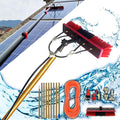 Water Fed Window Cleaning Equipment 52.5ft Telescopic Pole Kit for Trucks Boats Cars Hose Fed Extendable Solar Panel &amp Conservatory Brush Included